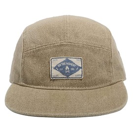 Clakllie Cap Men's Trucker Cap Snapback Hats 5-Panel Cap Flat Brim Baseball Cap Summer Sun Cap Flat Brim Baseball Cap Adjustable Outdoor Cap Baseball Cap Camping Hat, H-5P02-Khaki