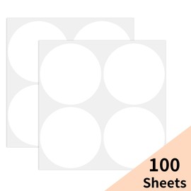 YEGAWEN 3 Inch Colored Dot Stickers Labels, Round Color Coding Labels, Garage Sale Stickers Price Tags Label Yard Sale Circle Dot Stickers- 100 Pack/White