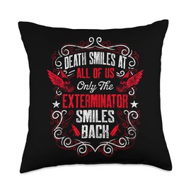 Pest Control For Exterminator Pest Control Technician Killer Throw Pillow