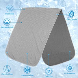 Cooling Towels for Neck and Face - Microfiber Chilly Towel Yoga Towel for Men or Women Ice Cold Towels for Yoga Gym Travel Camping Golf Football & Outdoor Sports