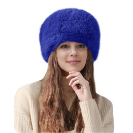 Lina & Lily Women's Winter Faux Fur Hat, royal