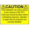 Harmonised Cable Colour Warning Labels | 76 X 51mm |