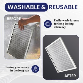 Trophy Air | Merv 8 | Washable & Reusable AC/Furnace Filter | Lifetime HVAC & Furnace Air Filter | Washable | Superior particle-holding Ability | Premium Quality Aluminum | 10x20x1