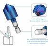 KEWAYO 6-Piece Countersink Set, Hexagonal Countersink Drill Bit 90° Angle