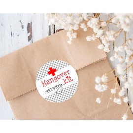 Hangover Kit Stickers - Thank You Stickers - Wedding Stickers - Bachelor Party Stickers - Bachelorette Party Stickers (Polka Dots)
