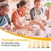 11pcs Pottery Rolling Depth Guide Sticks and Wooden Rolling Pin