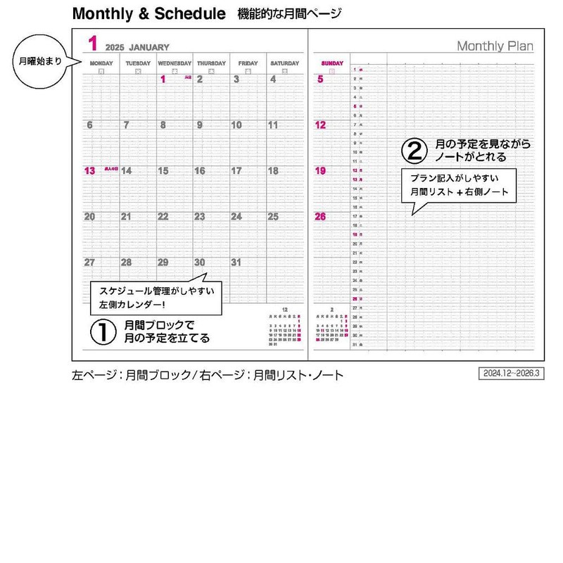 Logical Diary 2025 Cover Type/B5/Blue NS-B506-25B