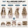 Hat Wigs 20" Hat with Hair Attached for Women,Long Wavy