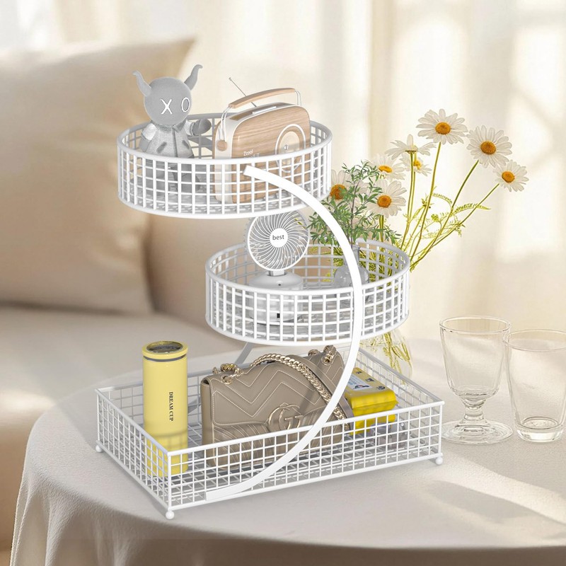 3 Tier Makeup Organizer for Vanity, Large Bathroom Countertop Organizers,