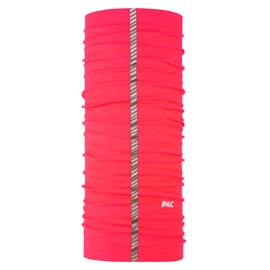 P.A.C. Reflector Multifunctional Scarf, Outdoor Scarf, Neckerchief with Reflector, Tube Scarf, Headband, Various Designs, Unisex, 10 Wearing Styles, pink, Unit size