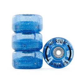 Rio Roller Light Up Wheels, Unisex Adult, Blue (Glitter), S