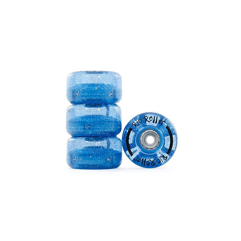 Rio Roller Light Up Wheels, Unisex Adult, Blue (Glitter), S