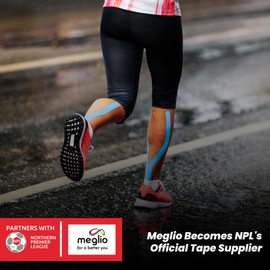 Meglio Kinesiology Tape - Latex Free Uncut 31.5m Roll Sports Tape Strapping for Injuries, Support Muscle Tape, K Tape, Physio Tape, Trans Tape, Athletic Tape, Breathable & Waterproof | (Blue)