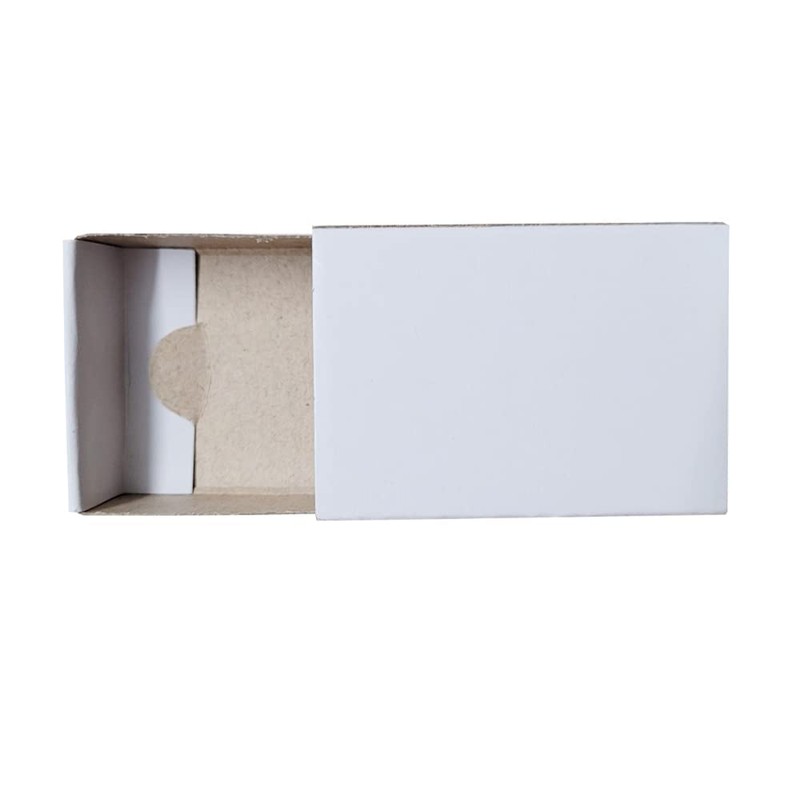Pack of 50 Plain White Card Craft Matchboxes for Arts,