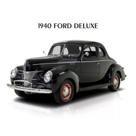1940 Ford Deluxe in Black NEW METAL SIGN: 12 x 16" & Ships Free