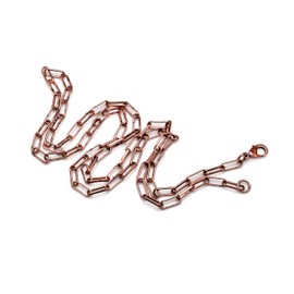 Handmade Designer Pure Copper Chain Necklace For Pendant, Link Chain, Lobster Claw Clasp Chain Necklace For Unisex (28 Inches)