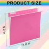 pmybupo 25 Pack Pink Hanging File Folders with Pocket,Letter Size