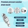 lasuroa 6pcs Sewer Jetter Nozzle Kit with Quick Connector &