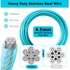 Dog Tie Out Cable 50FT-300Lbs,Heavy Duty Dog Leads Line for