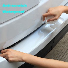 Car Door Edge Guard Transparent Car Door Protector Anti-Collision Film (9.8ftx3.9in) Door Sill Protector Clear Rear Bumper Protector Universal Fit for Most Car