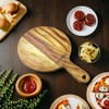Lakdi Baaz | Small Round Wooden Serving Board for Charcuterie,