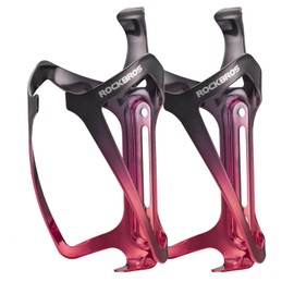 ROCKBROS Bottle Cage Bicycle Drink Holder Road Bike Aluminum Alloy Bottle Holder Lightweight Durable Stylish Cycling with Installation Tool (Black Red, Set of 2)