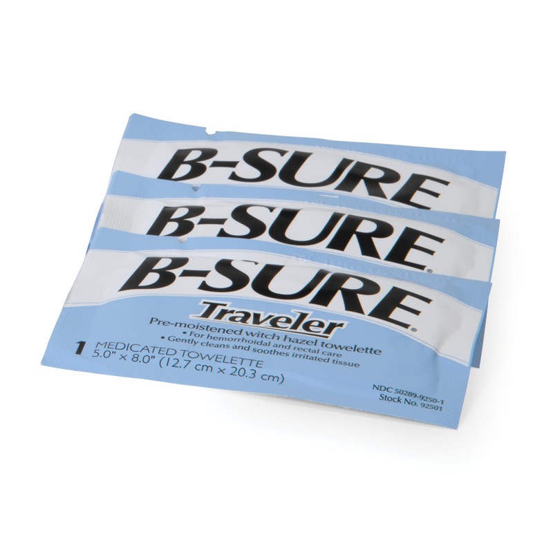B-Sure Pre-Moistened Witch Hazel Towelettes - (20 Pack)
