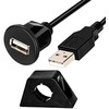 MXTECHNIC USB 2.0 Flush Mount Cable, Round Single Port USB