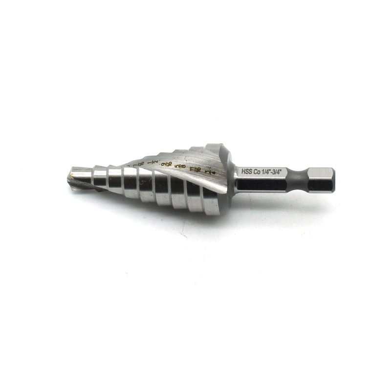 TEMO M35 Cobalt Spiral Flute Type Step Drill, 9 Size