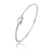 Hoops & Loops - Sterling Silver Polished Love Knot Bangle