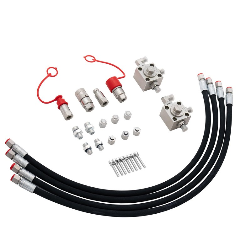 2 Pack 3 Way Hydraulic Diverter Valves Kit for 1-2