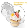 FoodieJoy 180 Packs Individual Cupcake Containers Stackable Single Compartment Cupcake