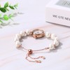 Women's Pearl Bracelet Square Watch Cute: Analog Display Waterproof Fashionable