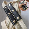 Boguish Handbag Handle Wrap Covers 13x9cm, PU Leather 3 Buckle