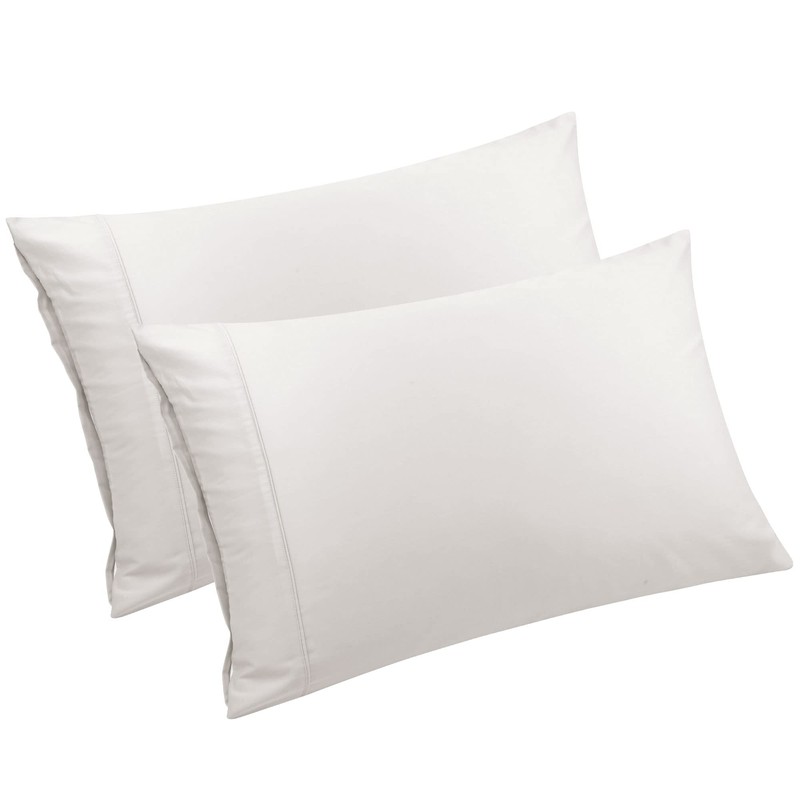 PiccoCasa Pillowcases 2 Pack Cotton Pillow Cases with Zipper Closure