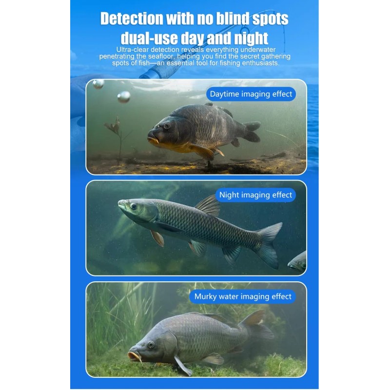 Deep Water Fishing Camera with LED Lights for Enhanced Live