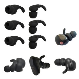 Ganchos de silicona para auriculares Sony WF-1000XM5 de repuesto para auriculares WF-1000XM5 WF-1000XM4 WF-1000XM3, color negro, 3 pares