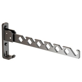 Baitang Foldable Clothes Hanger, Coat Hook, Aluminium Alloy Hook, Wall Hanger, Wall Hook, Used for Hanging Clothes in Balconies, Bathrooms, Corridors (Black)