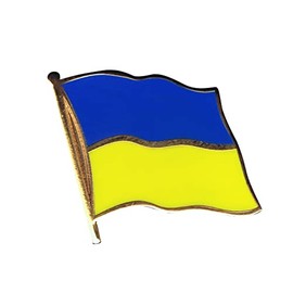 Ukraine Flag Pin Badge Ukrainian Gold-Plated Button Badge Flag Pin Badge Ukraine, Aluminium