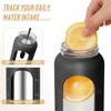 FULBEVY 25 oz Glass Water Bottles - Motivational Tumbler With