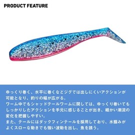 DAIWA Shad Tail Worm Ricky Shad 3.0 Clear
