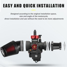 NIBBI Predator 212 Carburetor PE22FL Kit with Air Filters,212 Predator Performance Part Intake Pipe Inlet Manifold For Mini Bike 196cc/212cc/224cc Engine GX160 GX200