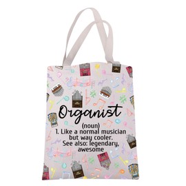 JXGZSO Organist Definition Tote Bag Pipe Organ Lover Gift Musical Instrument Shoulder Bag Gifts For Organists