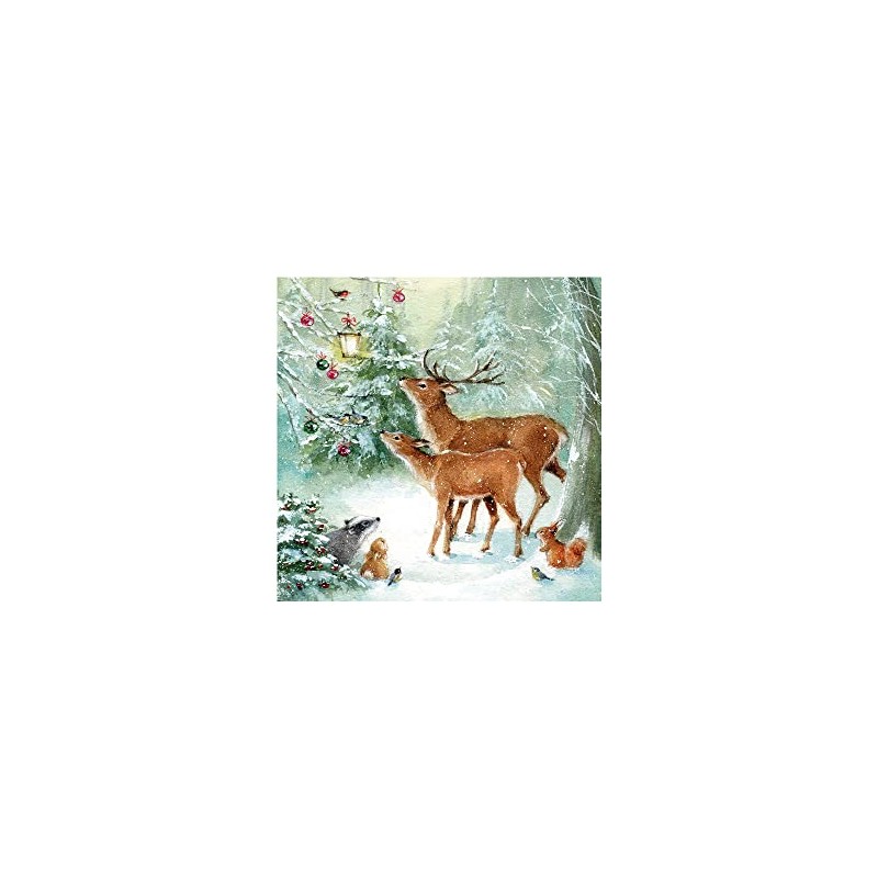 Napkin Christmas Party in the Forest Pack of 20