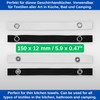 12 Pack 150 x 12 mm Loops in Black with