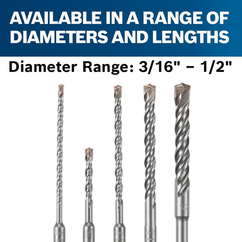 BOSCH HCK005 5-Piece Assorted Set SDS-Plus Bulldog Rotary Hammer Bits