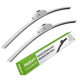 OEM QUALITY 24" + 18" PARRATI Premium All-Season White Windshield Wiper Blades (Set of 2)