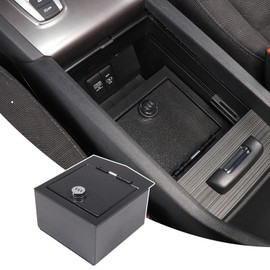 Heutamo Center Console Lock Box Security Storage Compatible with Honda Pilot 2015-2022,Center Console Safe Lock Box Storage Interior Organizer Tray Accessories