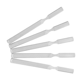 Baluue 5pcs Stainless Steel Rustproof Nail Files for Manicure and Pedicure Double-sided Polishing Tools for Professional Nail Art and Home Use