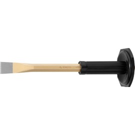 Rennsteig 351 250 1 Octagonal Painted Mason's Chisel with Handguard, Gold/Red, 250 mm